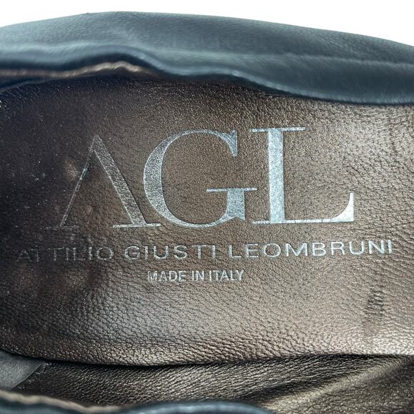 Attilio Giusti Leombruni AGL Pyramid Studded Pumps Low Heel Black Size 40.5 - Picture 10 of 11